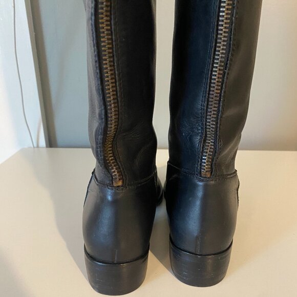 J. Crew Tall Black Leather Riding/Field Boots Women's 7 - Picture 7 of 13
